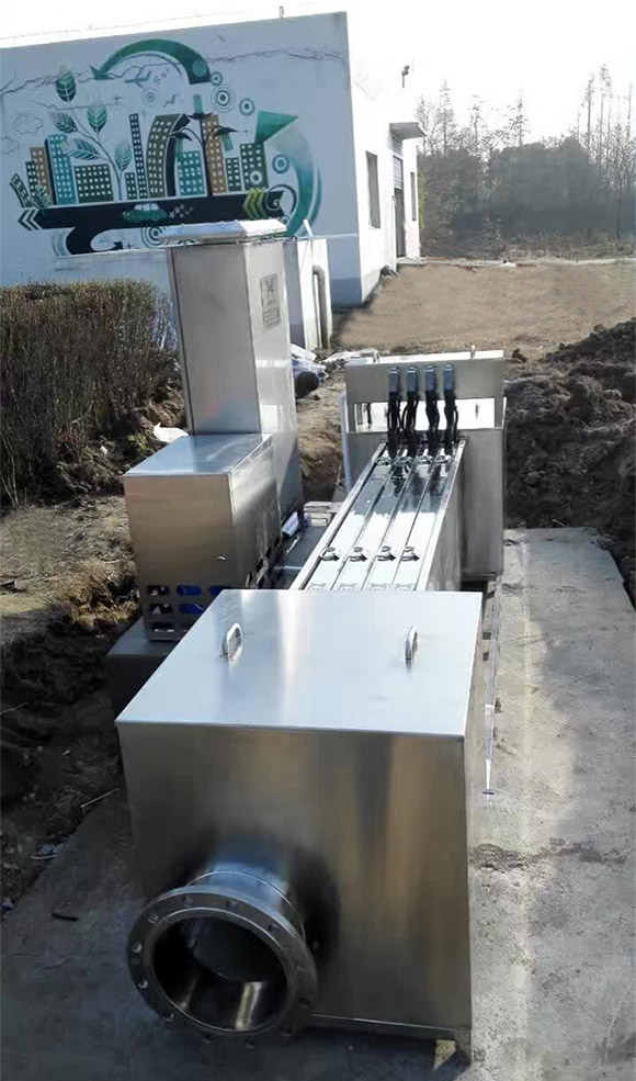 热烈祝贺湖北仙桃市毛嘴镇污水厂一体化紫外线消毒设备试运行